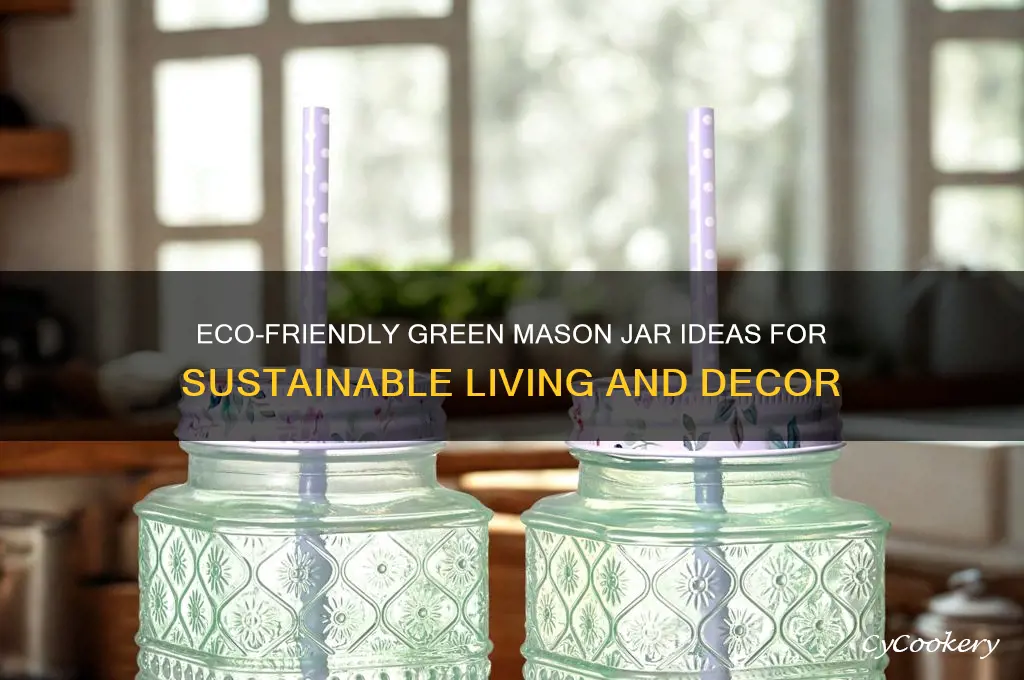 green mason jar