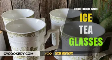 Elegant Green Transferware Iced Tea Glasses for Summer Refreshment