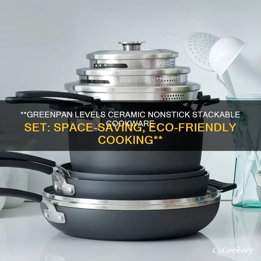 greenpan levels ceramic nonstick stackable cookware set