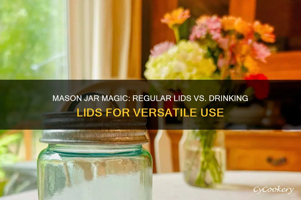 gs mason jars with regular lids and lids for drinking