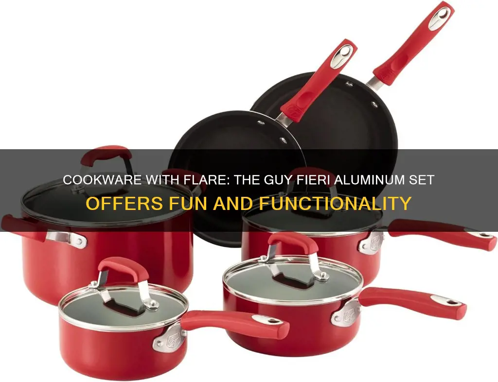 guy fieri 10 piece nonstick aluminum cookware set