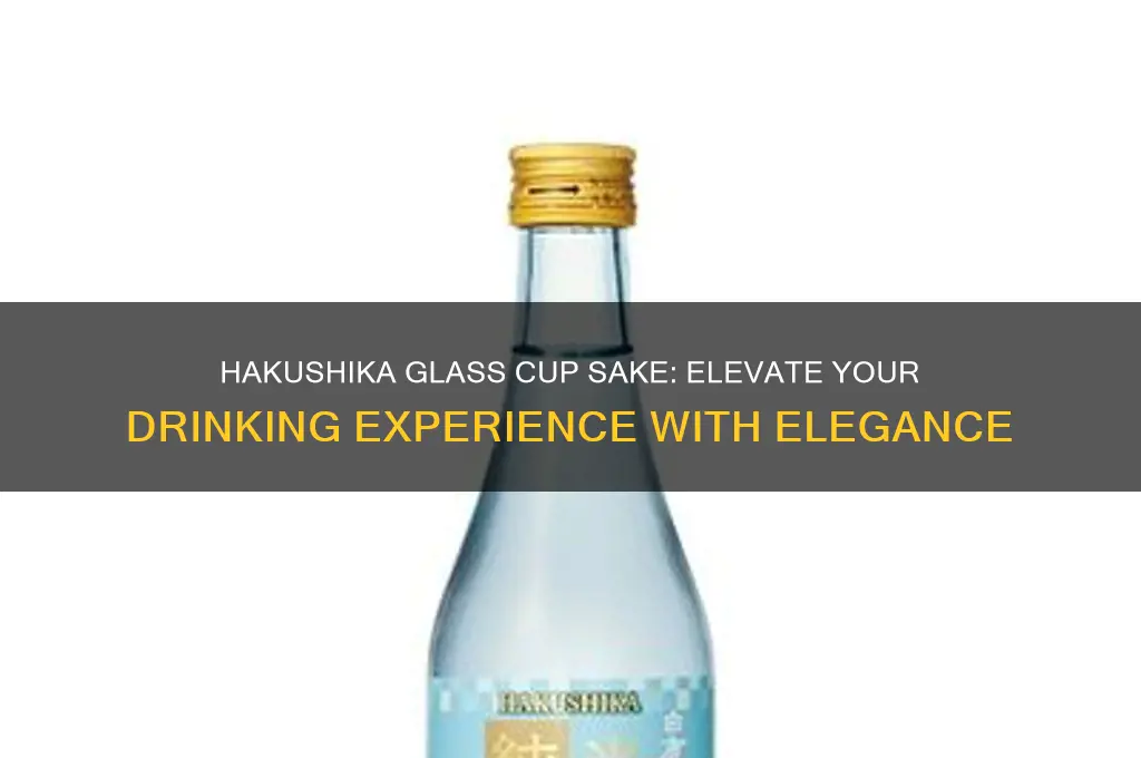 hakushika glass cup sake