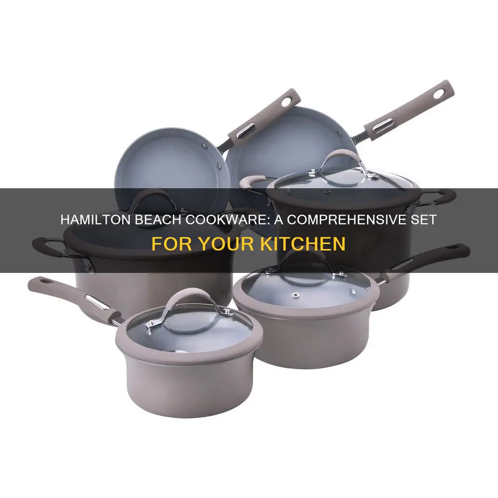 hamilton beach 7-piece aluminum cookware set black