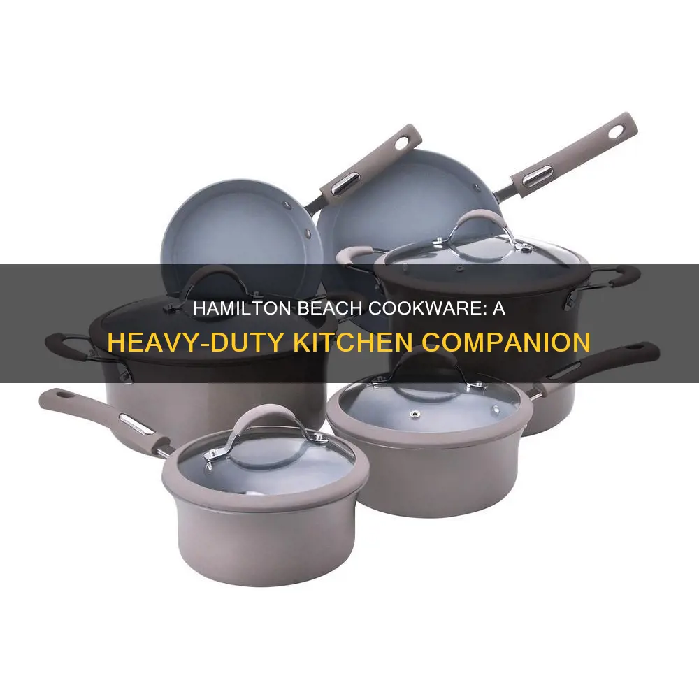 hamilton beach heavy duty hard adonized 7 piece cookware set