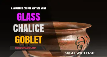 Elegant Hammered Copper Vintage Wine Glass Chalice Goblet Charm