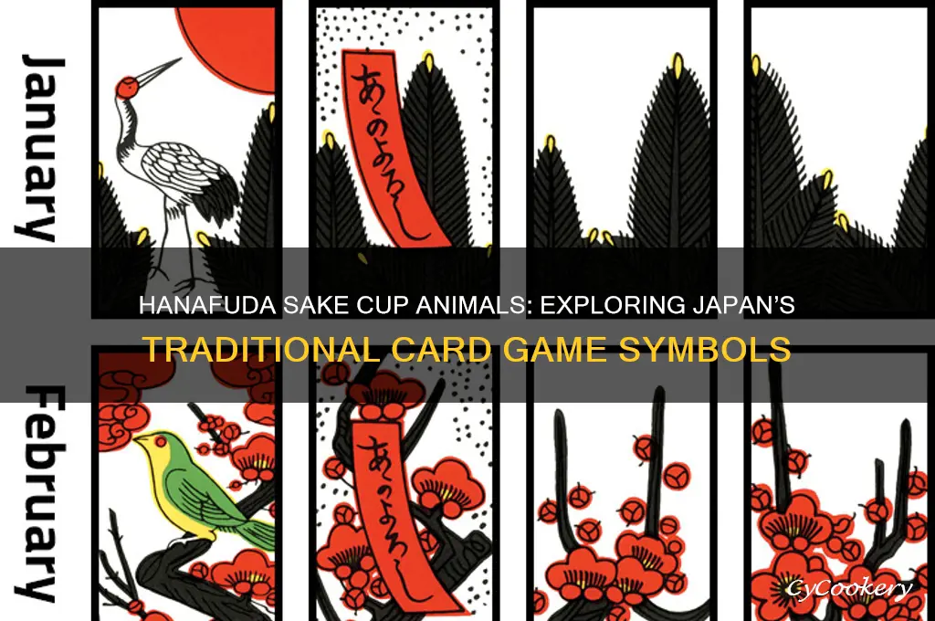 hanafuda sake cup animal