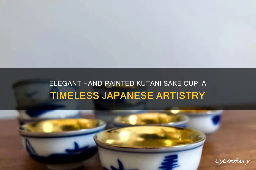 hand painted generic kutani sake cup
