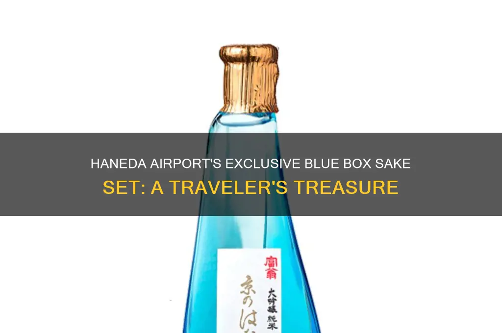haneda international airport blue box sake set