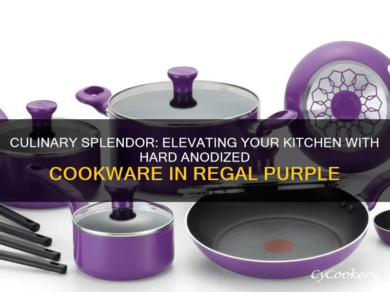 hard anodized cookware set purple