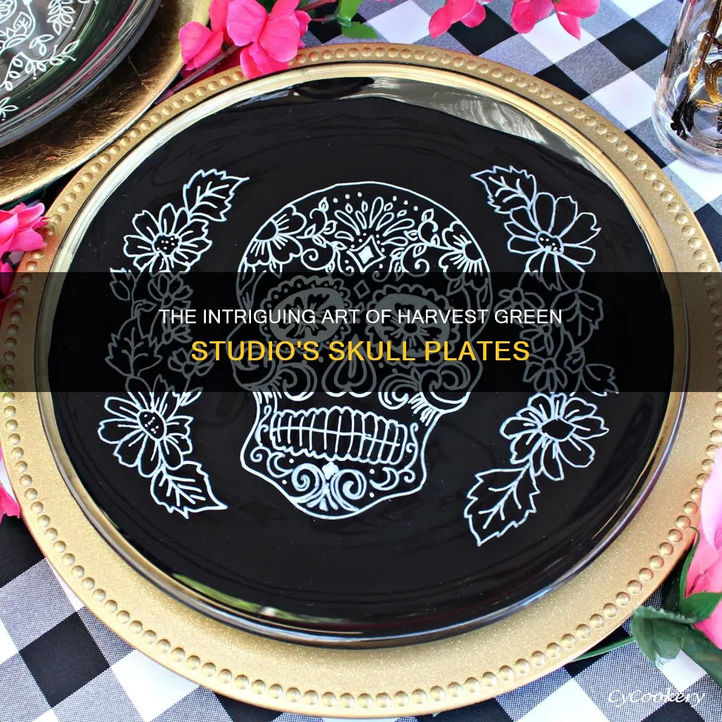 harvest green studio skull plates