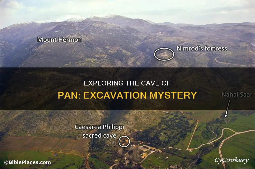 has the cave of pan at mount hermon been excavated