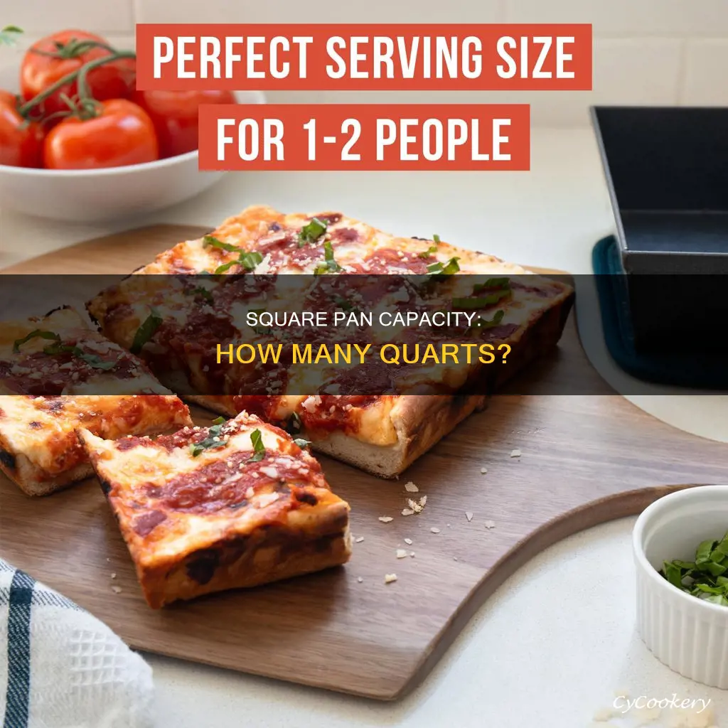 have many quarts can an 8inch square pan hold