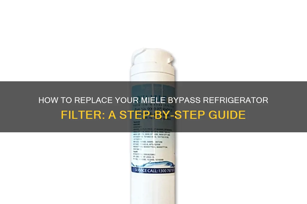 have to replace miele bypass refrigerator filter