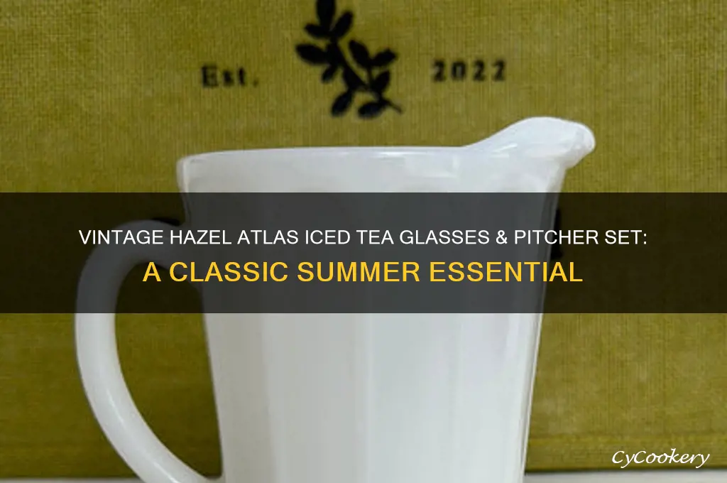 hazel atlas iced tea glasses and pitcher set