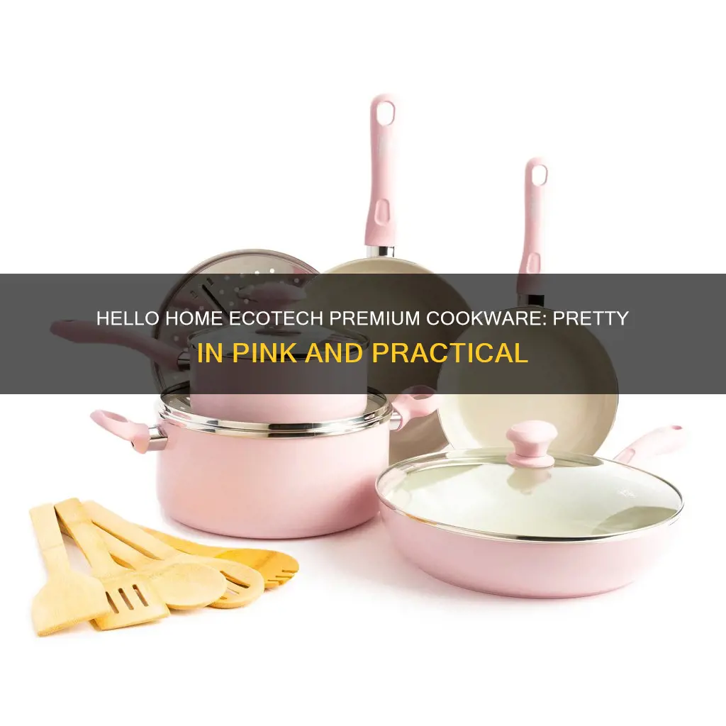 hello home ecotech premium cookware set pink