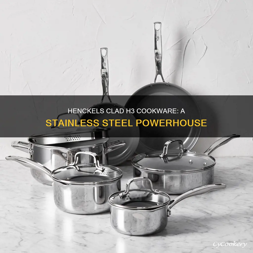 henckels clad h3 stainless steel 10 piece cookware set