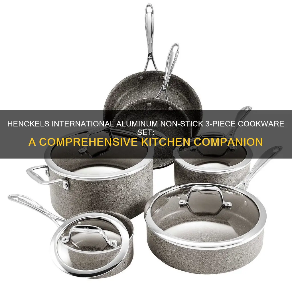 henckels international aluminum non-stick 3 piece cookware set