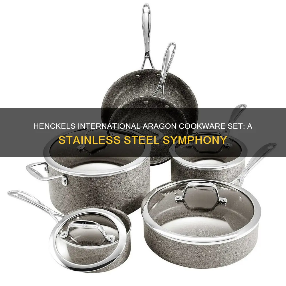 henckels international aragon 10 piece stainless steel cookware set