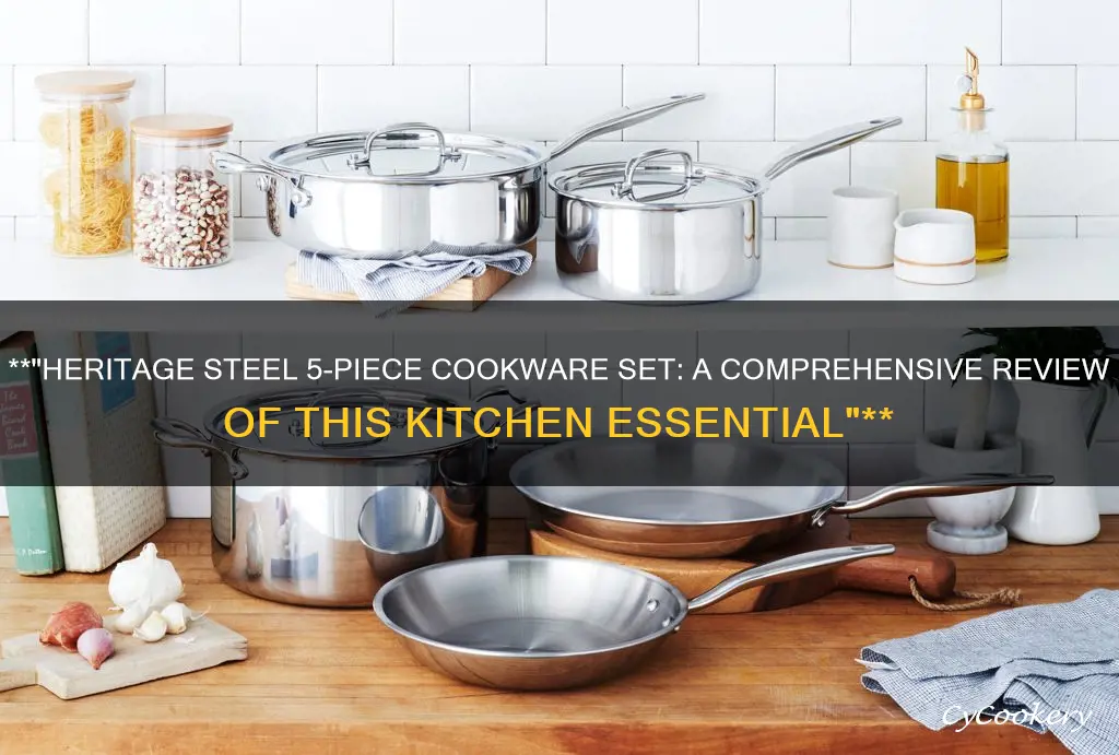 heritage steel 5 piece essentials cookware set