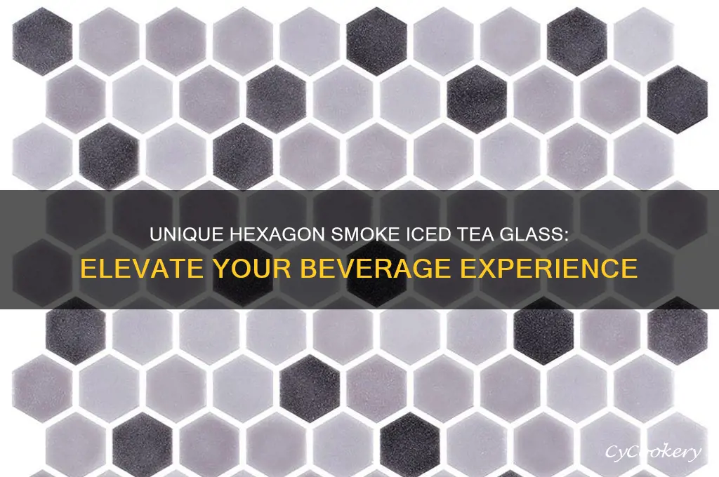 hexagon shape smoke iced tea glass