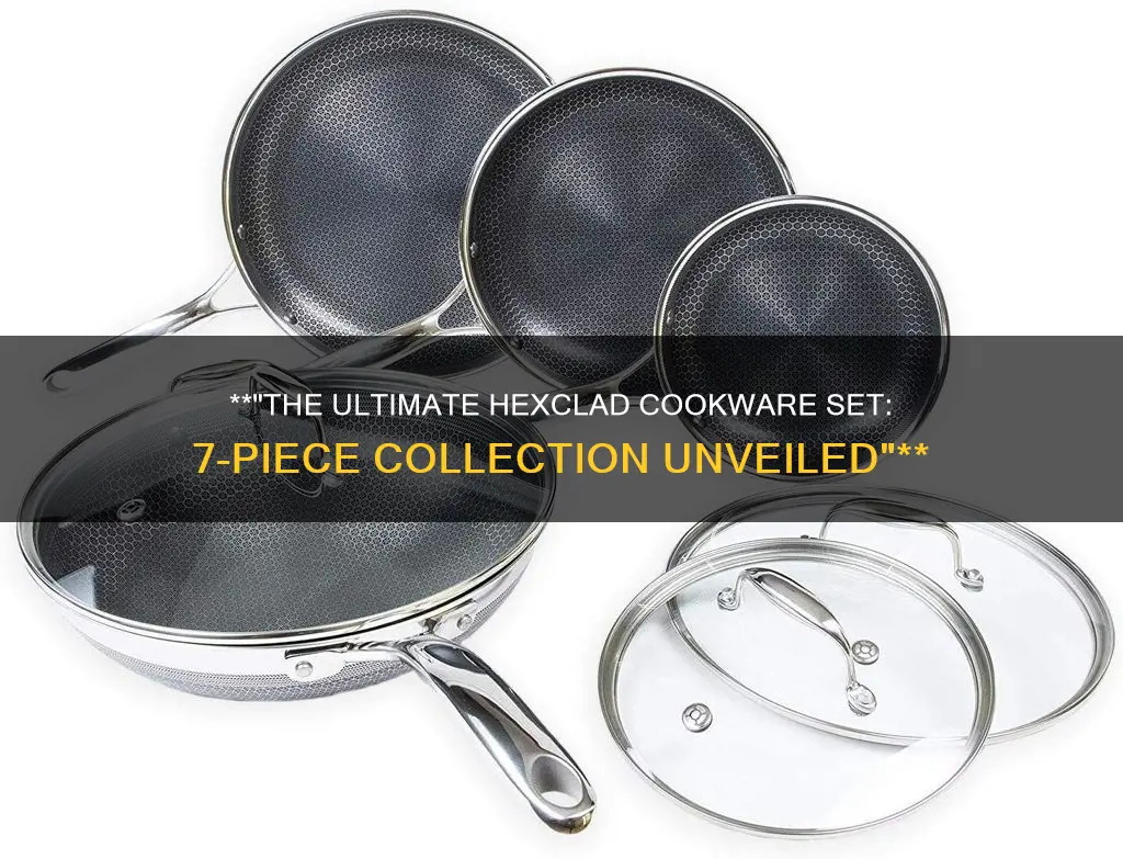 hexclad cookware 7pc set with wok and lids