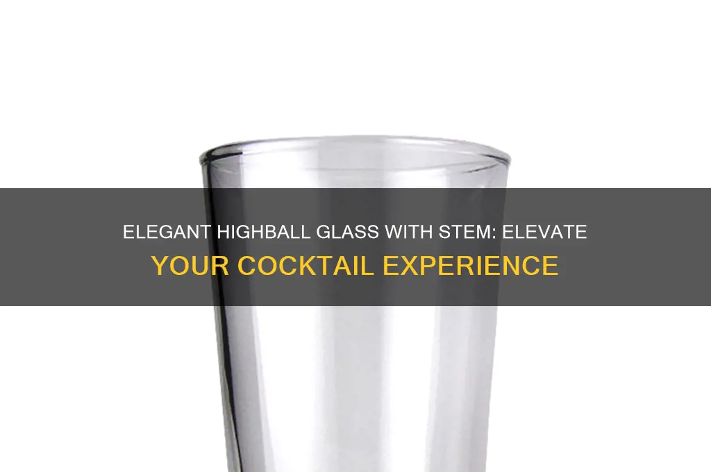 highball glass with stem