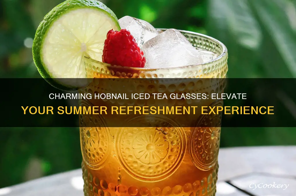 hobnail iced tea glasses