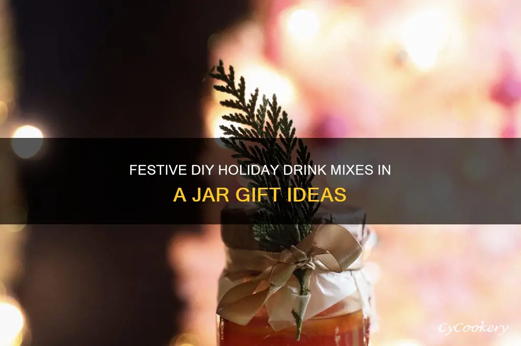 holiday drink mixes in a jar