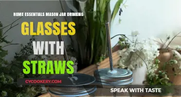 Stylish Mason Jar Drinking Glasses with Straws for Home Essentials