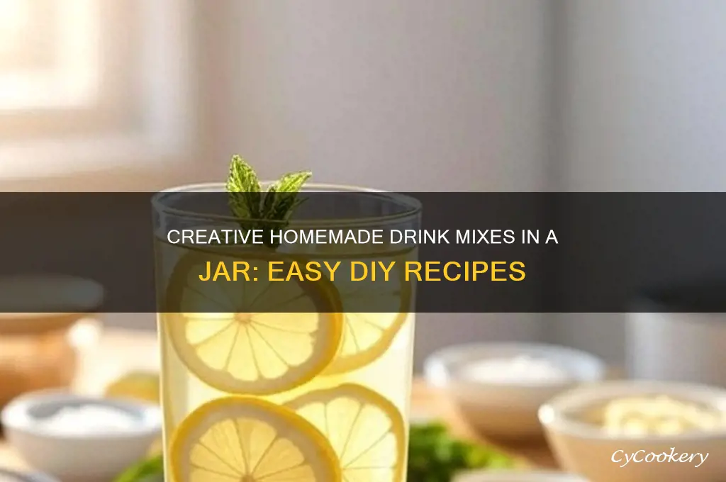 homemade drink mixes in a jar