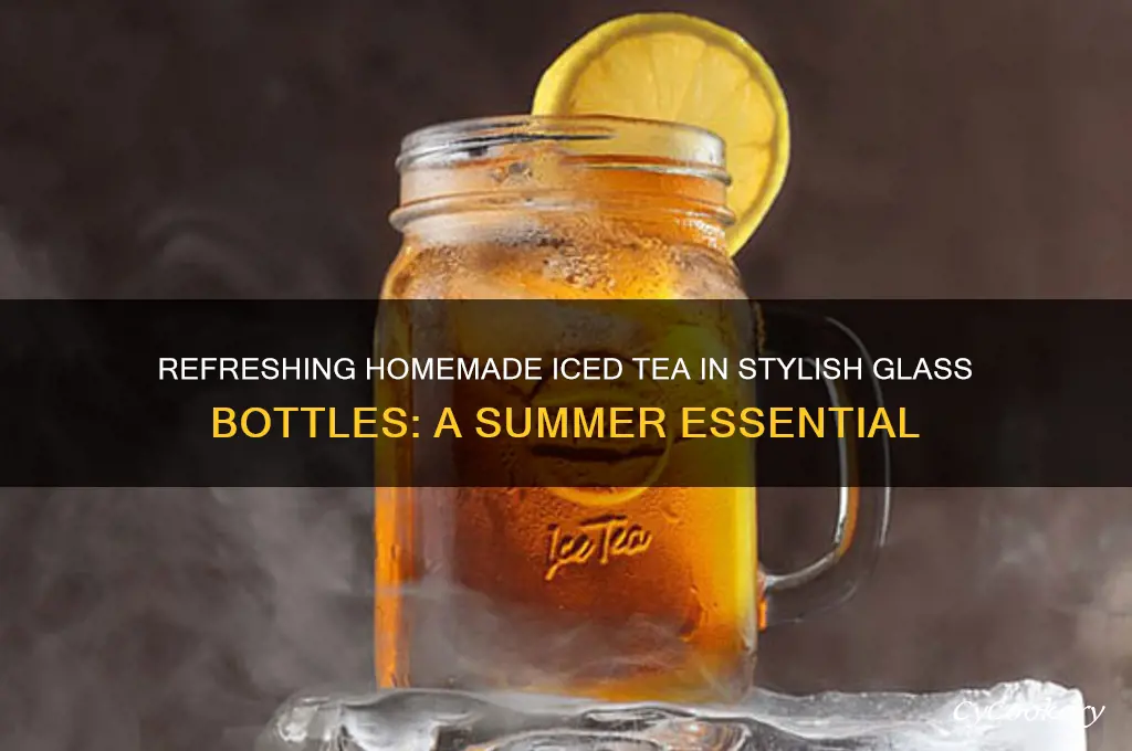 homemade iced tea in glass bottles