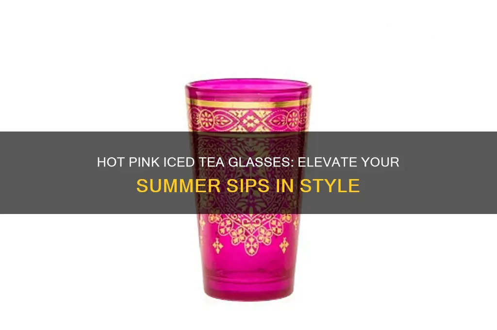 hot pink iced tea glasses