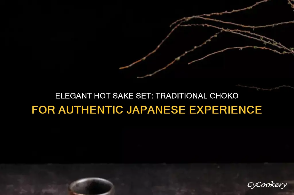 hot sake set with traditional choko
