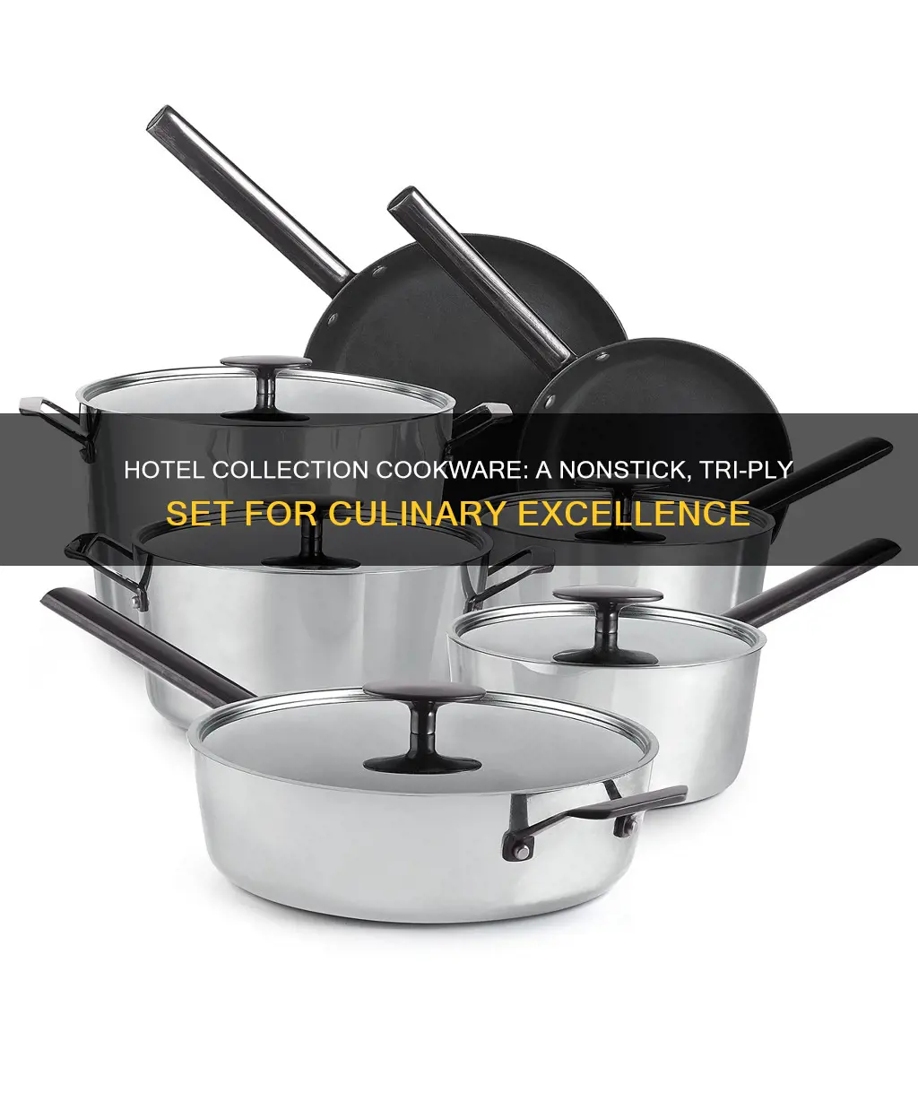 hotel collection 12-pc performance tri-ply nonstick cookware set