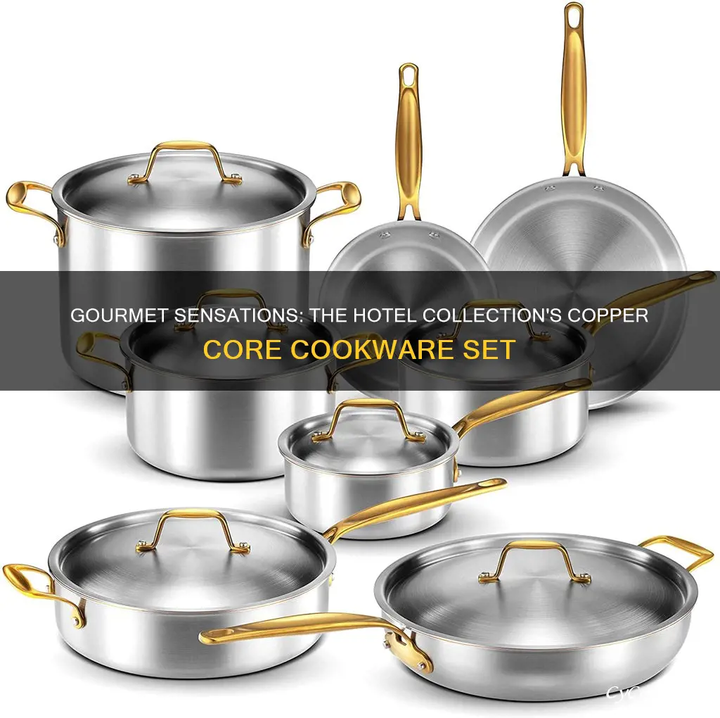 hotel collection 12-pc stainless steel with copper core cookware set