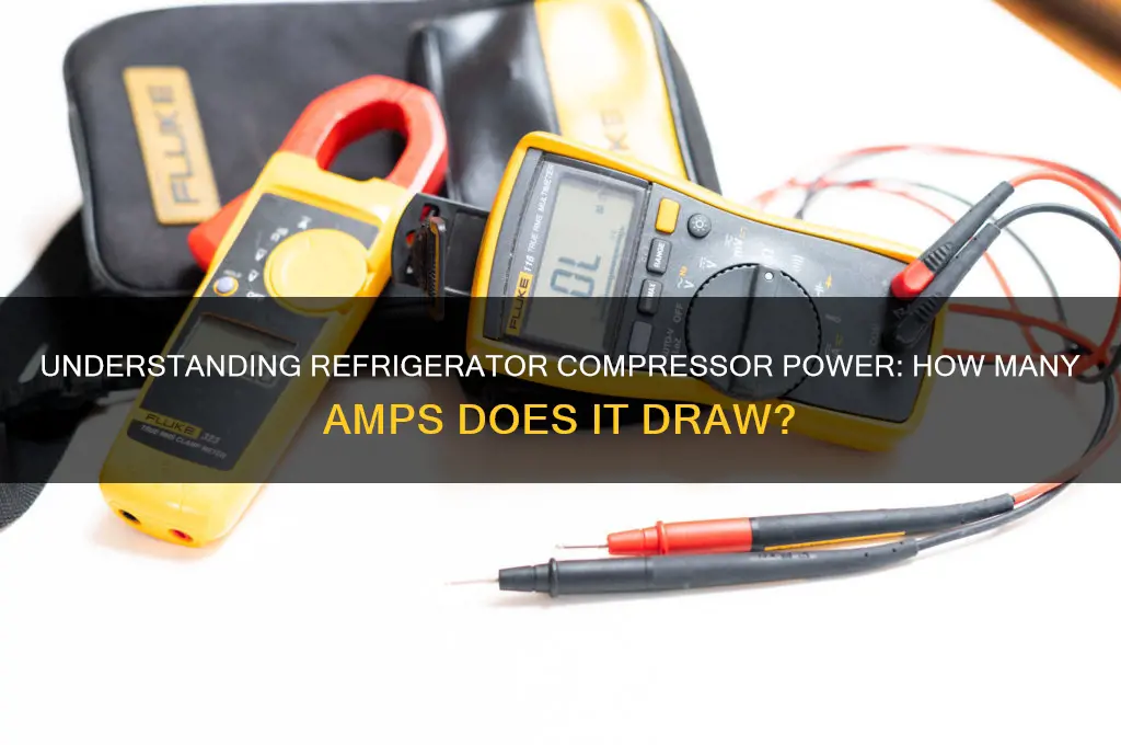 how a y amps does a refrigerator compressor draw