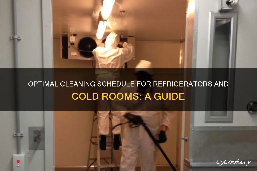 how and when should refrigerators cold rooms be cleaned