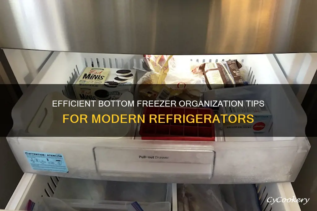 how are bottom freezers organized in refrigerators