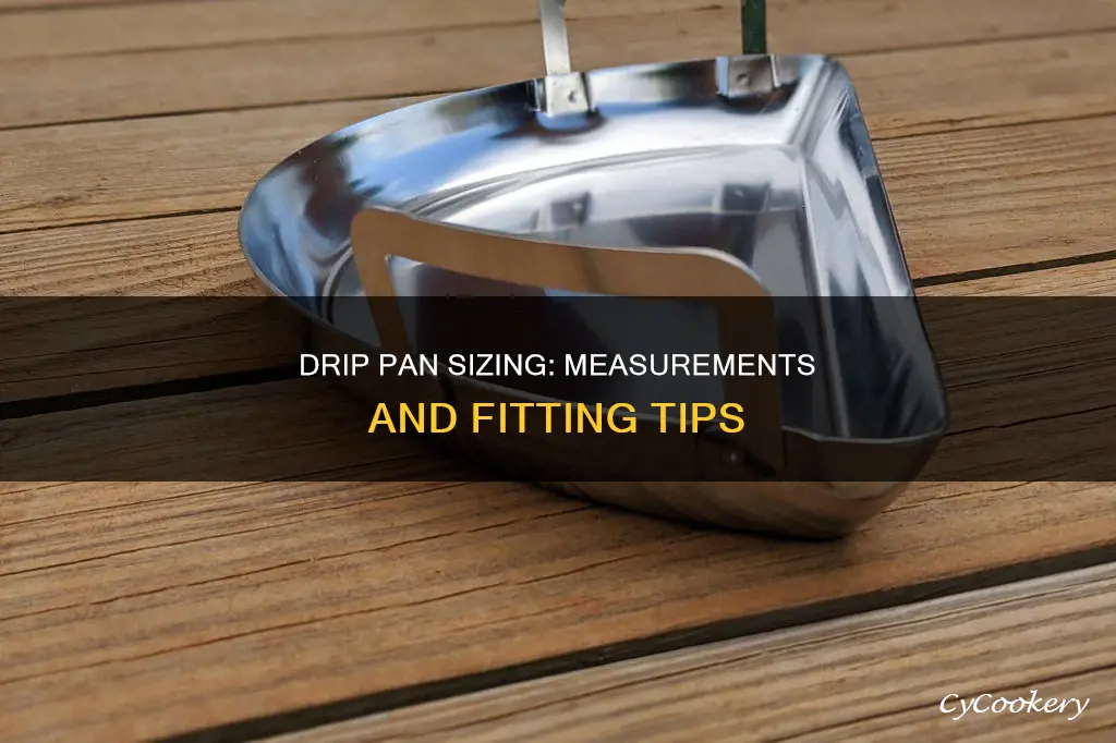 how are drip pans measured