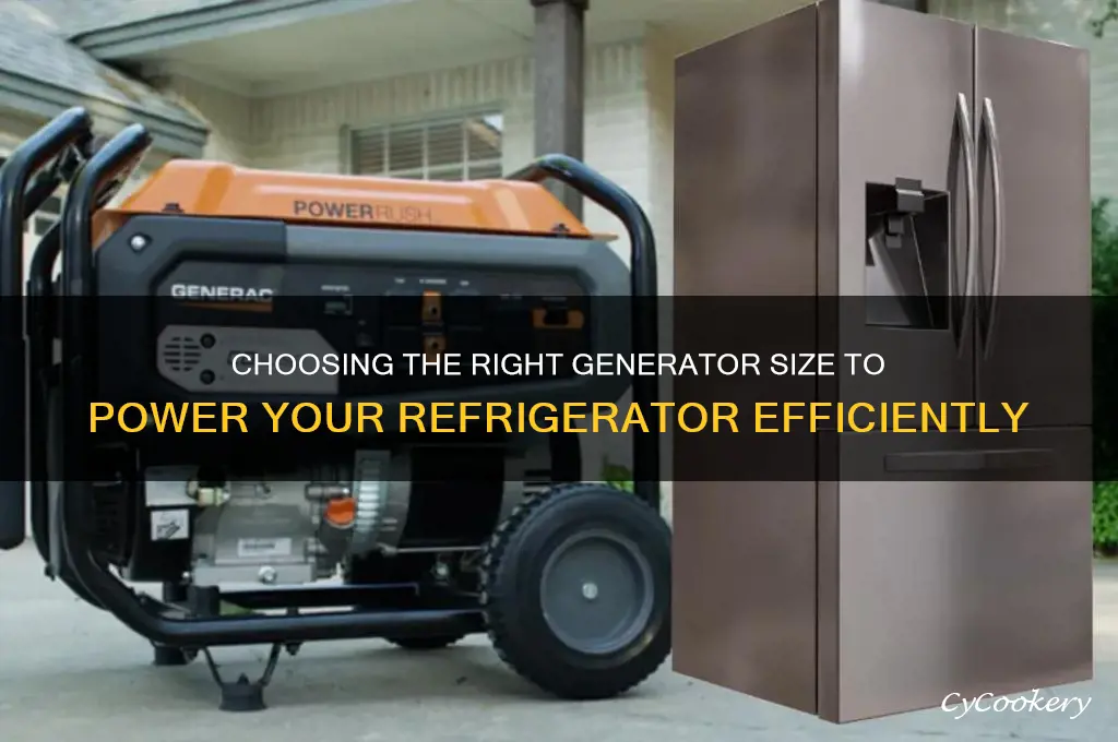 how big a gennie to run refrigerator