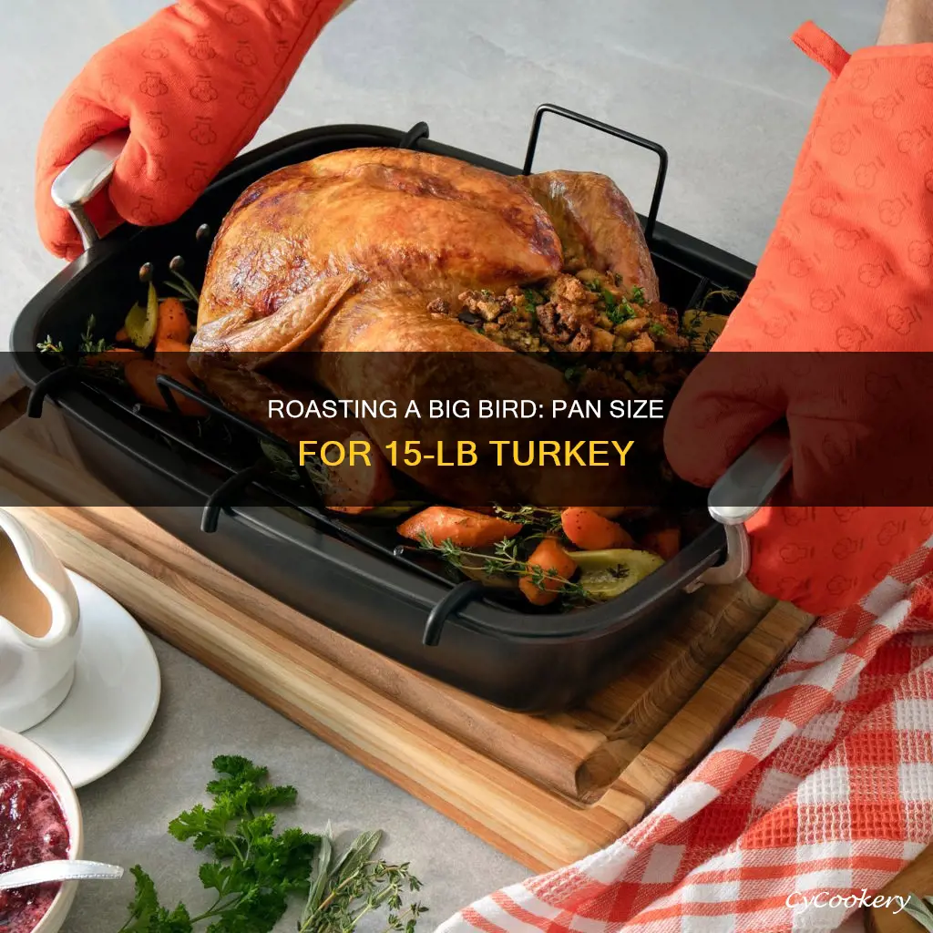 how big a pan for 15 lb turkey