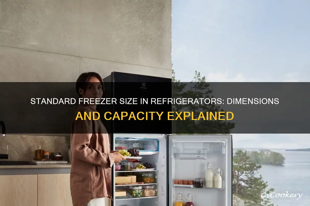 how big a standard freezer in a refrigerator