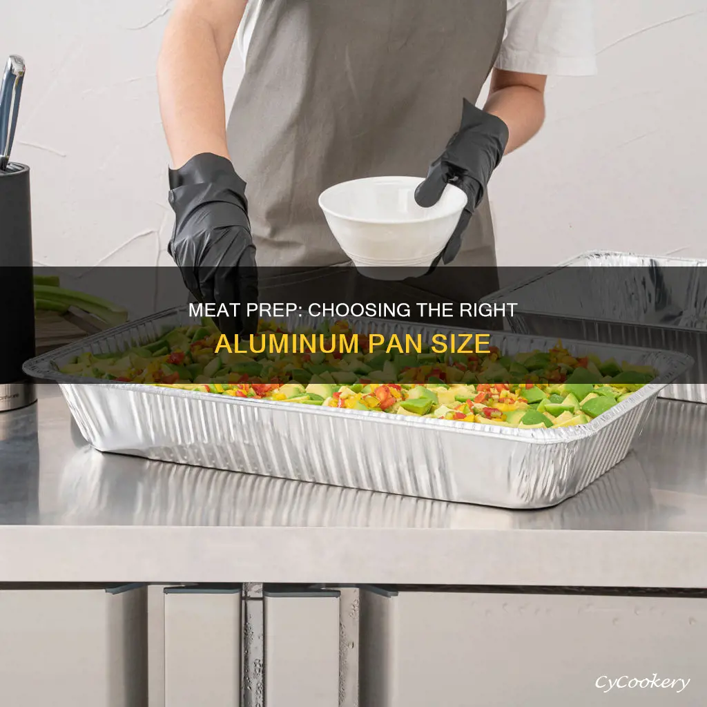 how big aluminum pan for 15 pounds of meat