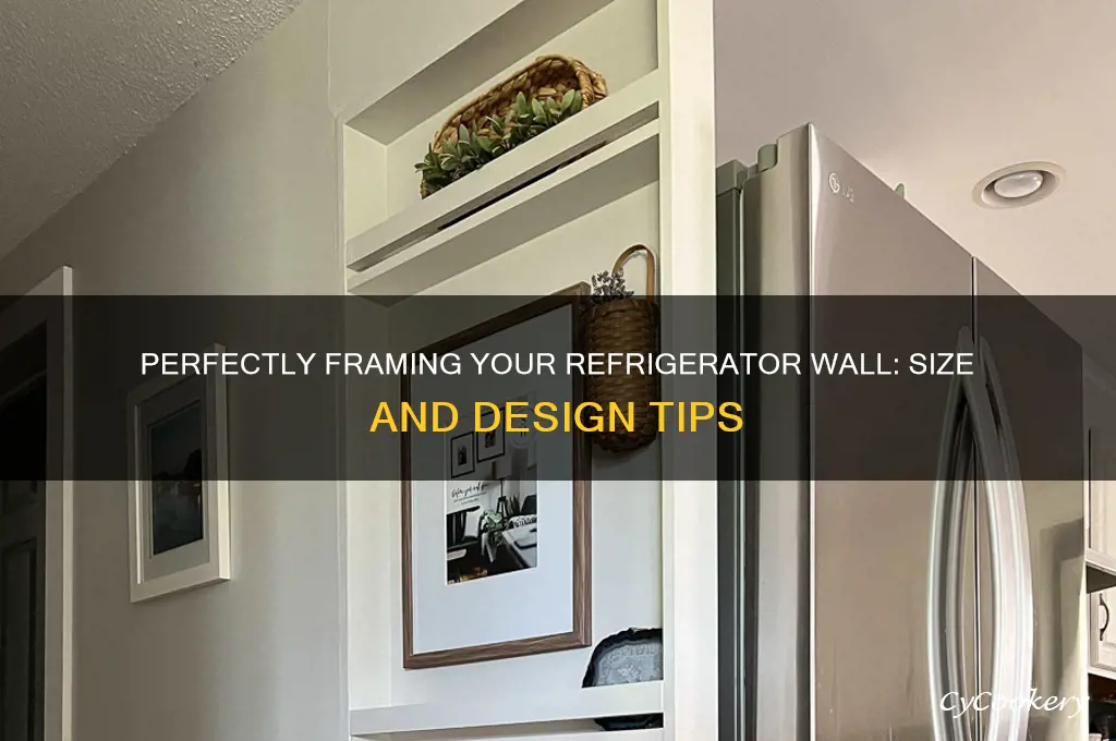 how big do i frame refrigerator wall