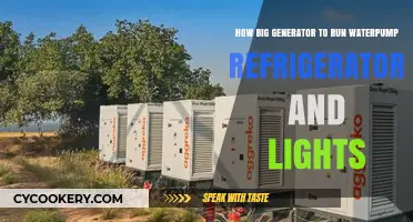 Sizing Your Generator: Powering Water Pump, Fridge, and Lights Efficiently