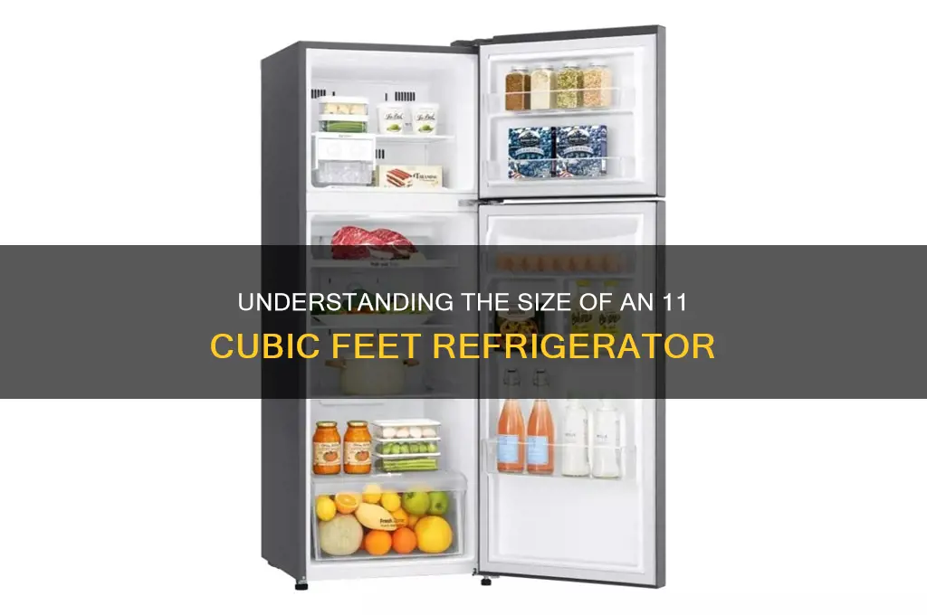 how big is 11 cubic feet refrigerator