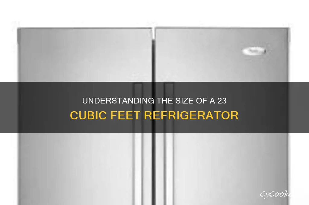 how big is 23 cubic feet refrigerator