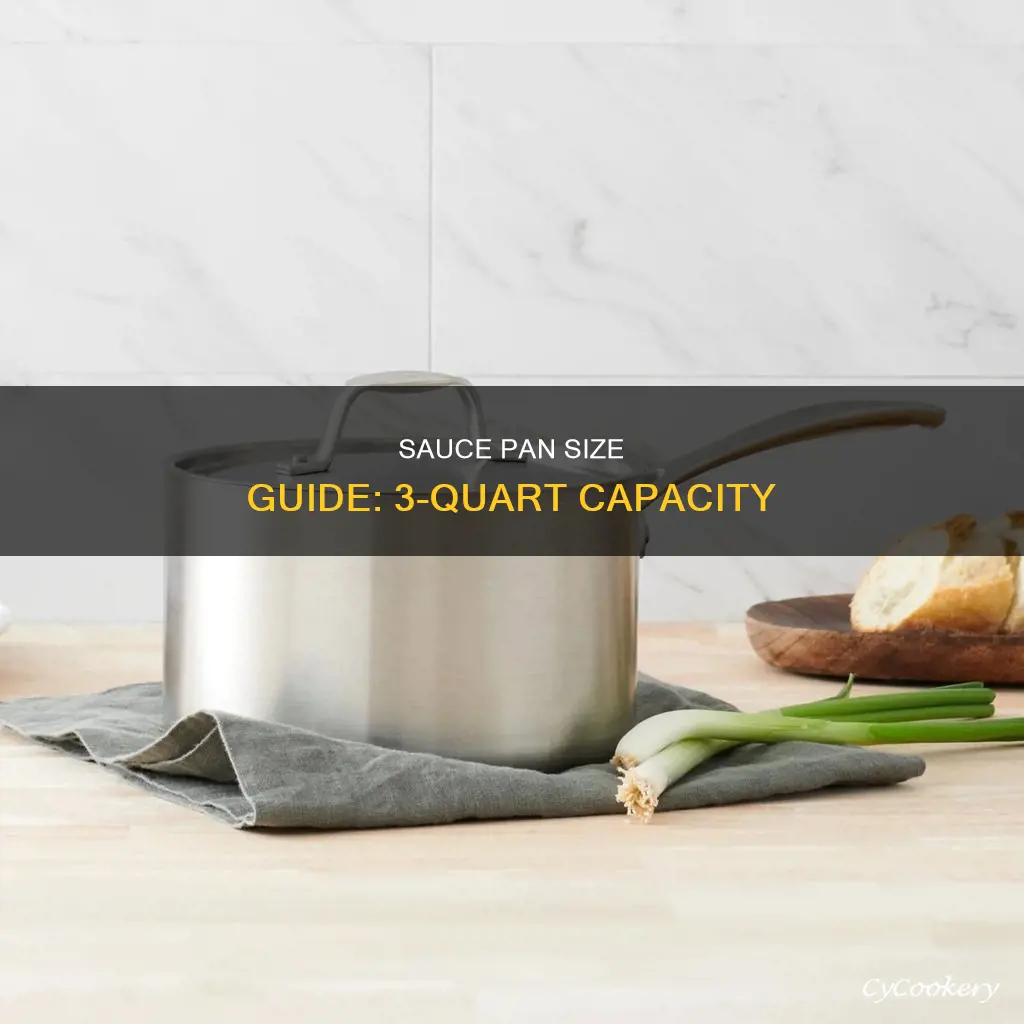 how big is 3 quart sauce pan
