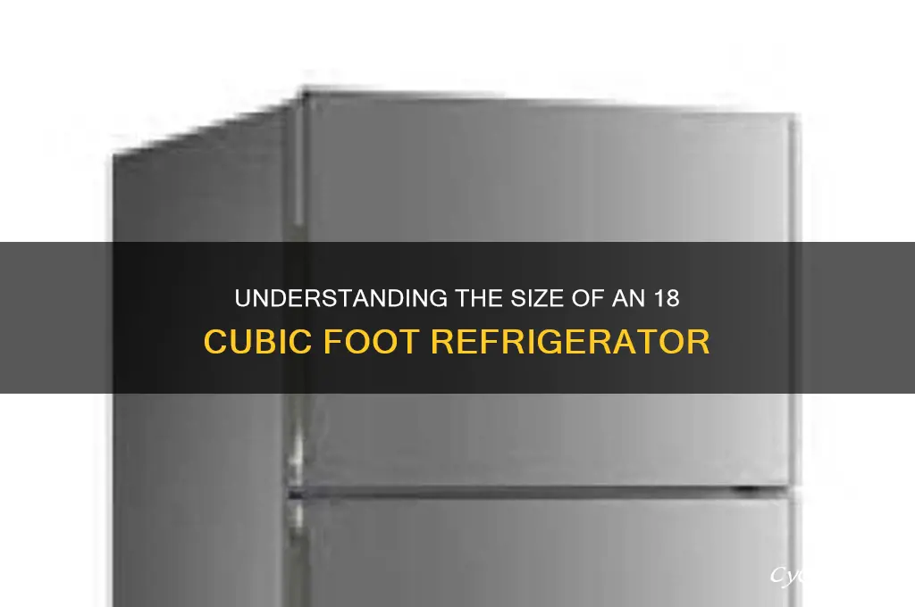 how big is a 18 cu ft refrigerator