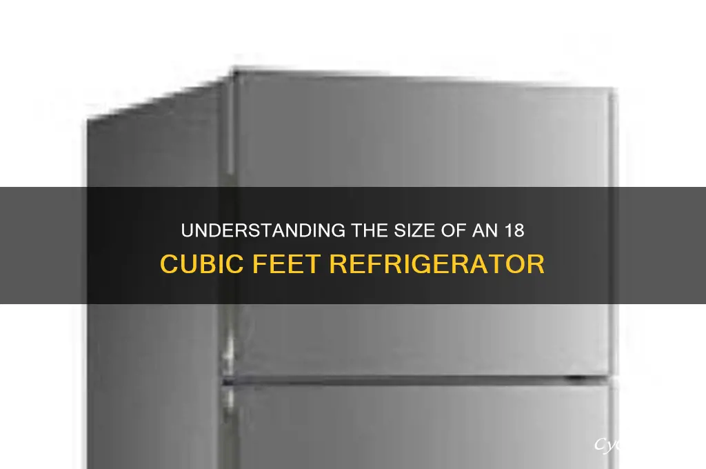 how big is a 18 cubic feet refrigerator